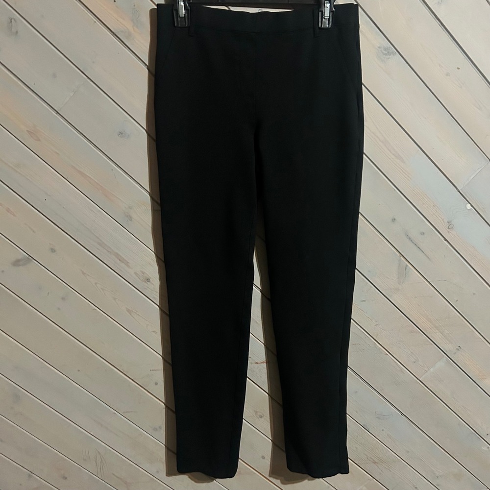Quince Black Pull On Ankle Pants Stretch Career Casual Women's Size M